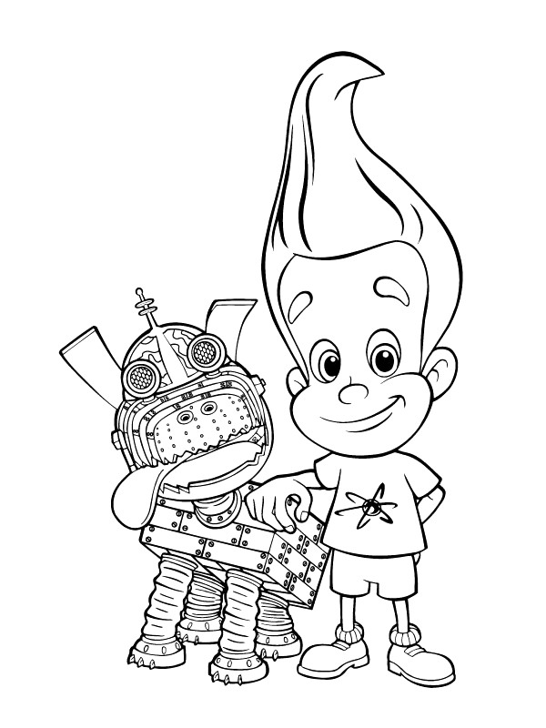 Plansa de colorat cu Jimmy Neutron 3 23